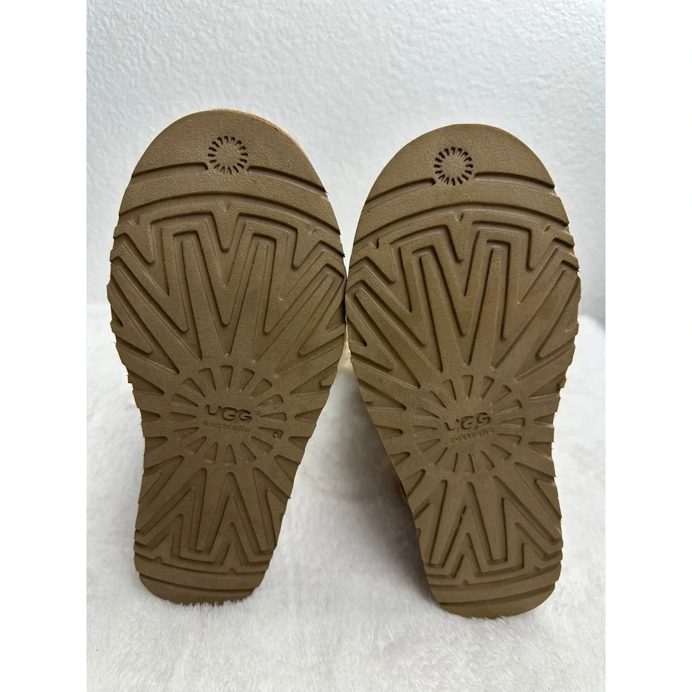 UGG Australia Bailey Button Triplet Chestnut Suede Tall Boots 1873 Womens 7